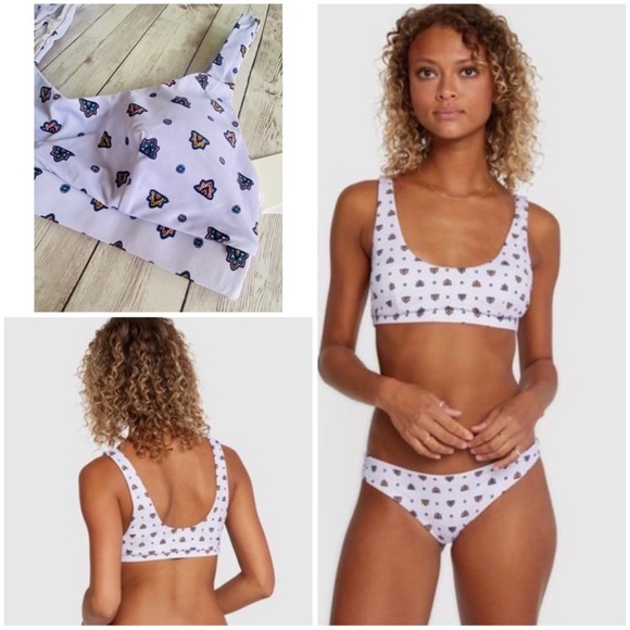 RVCA Foulard Tie Side Bralette Bikini - Picture 2 of 9